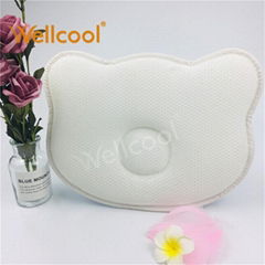 Custom cute shape 3d mesh spacer fabric baby head shaping cradle pillow