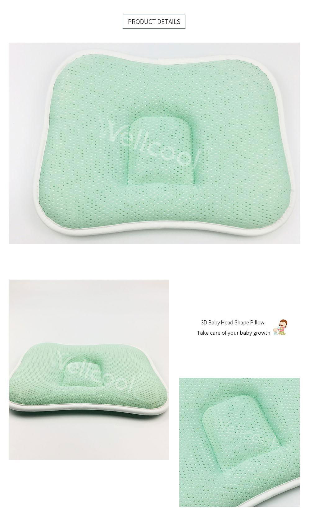 Healthy 3d spacer fabric newborn baby head shaping air mesh pillow 2