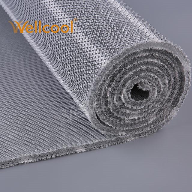 Unique design small hexagon gray washable 3d air mesh fabrics for mattress pad