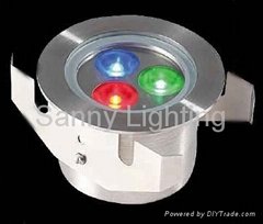 350mA 9W RGB CREE LED ground light with IP68 stainless steel material housing