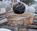石雕噴泉風水球 2