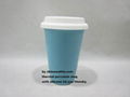 thermal porcelain mug with silicone lid,eco friendly