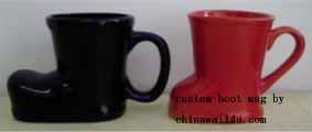 variety custom ceramic boot mugs with your logo