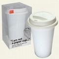 eco friendly porcelain mug,silicone lid