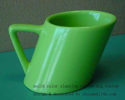 ceramic slanting gift mug