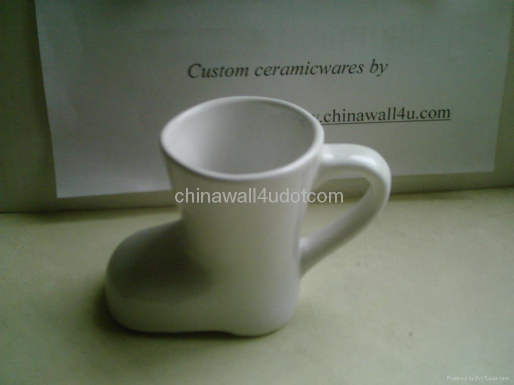 variety custom ceramic boot mugs with your logo 2