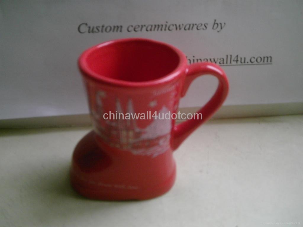 variety custom ceramic boot mugs with your logo 3