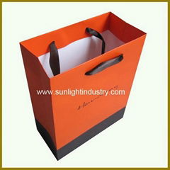 jewelry paper gift bag with ribbon handle
