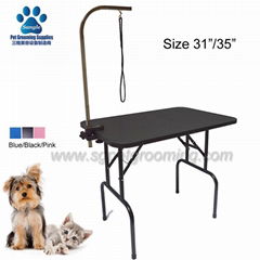 Black Folding Grooming Table For Pets