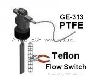 Teflon PTFE Paddle Flow Switches Corrosion proof 2