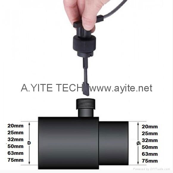 PVC Tee Pipe Inline PTFE Teflon Flow Switch 2