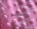 Minky dot fabric with printing design 4