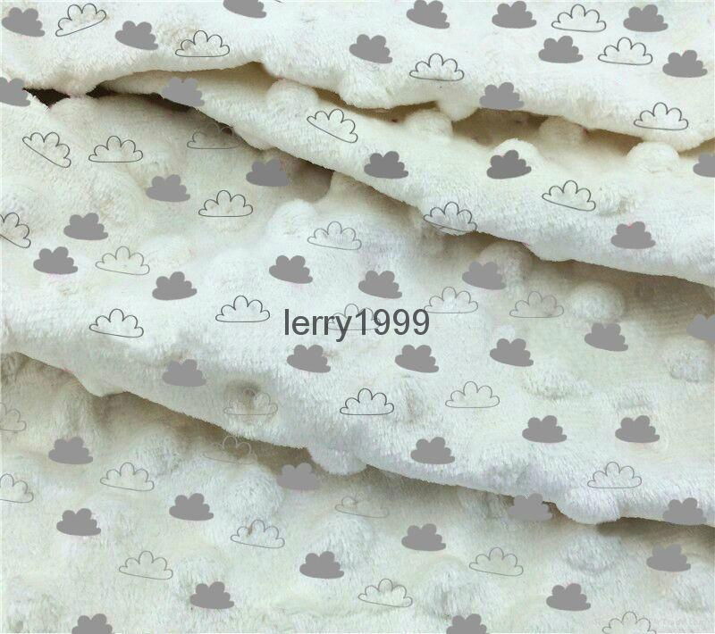 Minky dot fabric with printing design