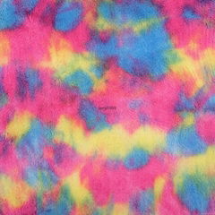 Rainbow shaggy fabric