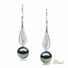 2012 Fashion 14K Tahitian Pearl Earring