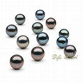 6.5-7mm Black Akoya Half-drilled Loose