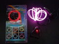 batteries operated EL lighting wire（pink and red) 1