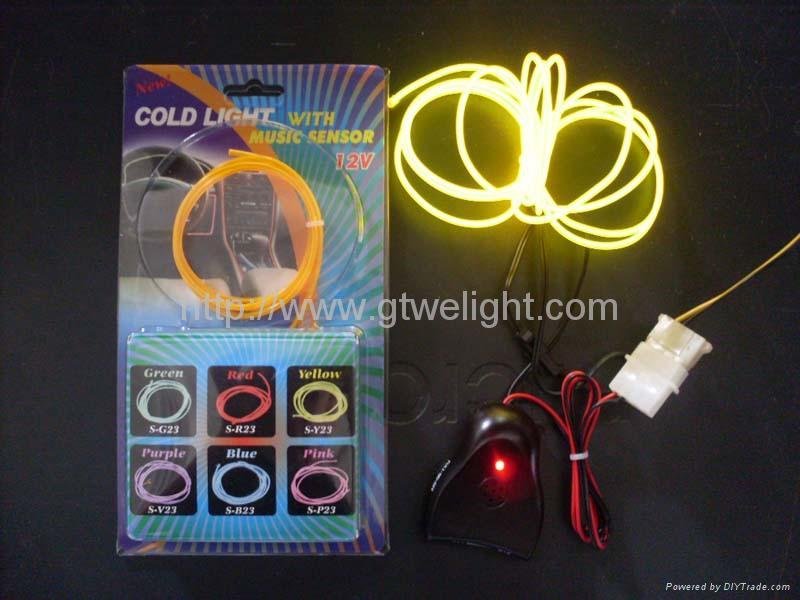 12V lighter EL wire（yellow and orange) 4