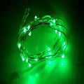 綠LED 銀線燈串6V電池盒30燈10cm燈距