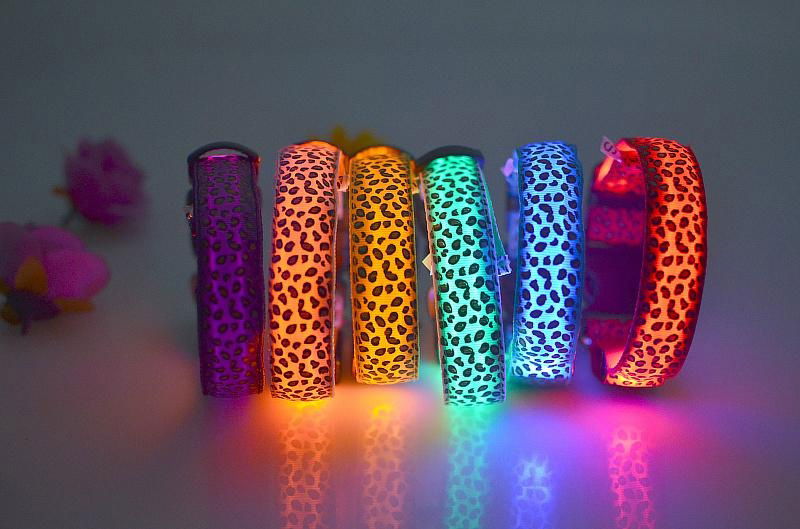 hot led dog collar led pet collar flashing collar power CR2032 5