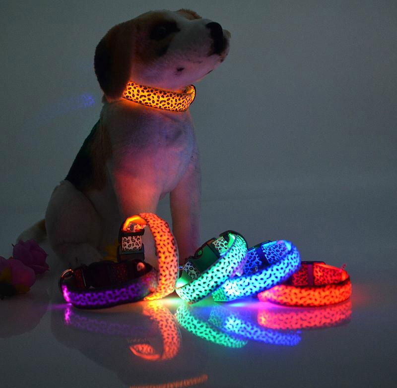 hot led dog collar led pet collar flashing collar power CR2032