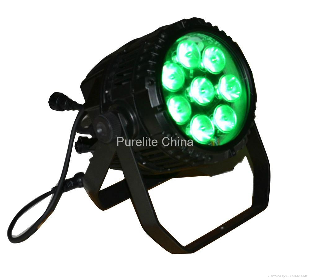 IP65 8X10W RGBWA  5IN1 LED Par Light Waterproof Outdoor use DMX Stage Light 5