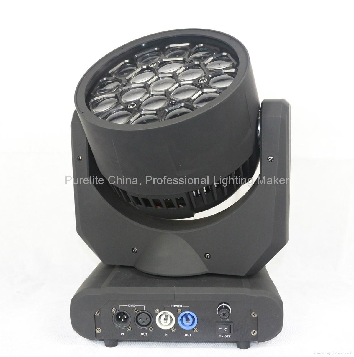 BEE 19X12W RGBW 4IN1 LED Moving Head Beam Mover Wash Zoom Stage Light 4