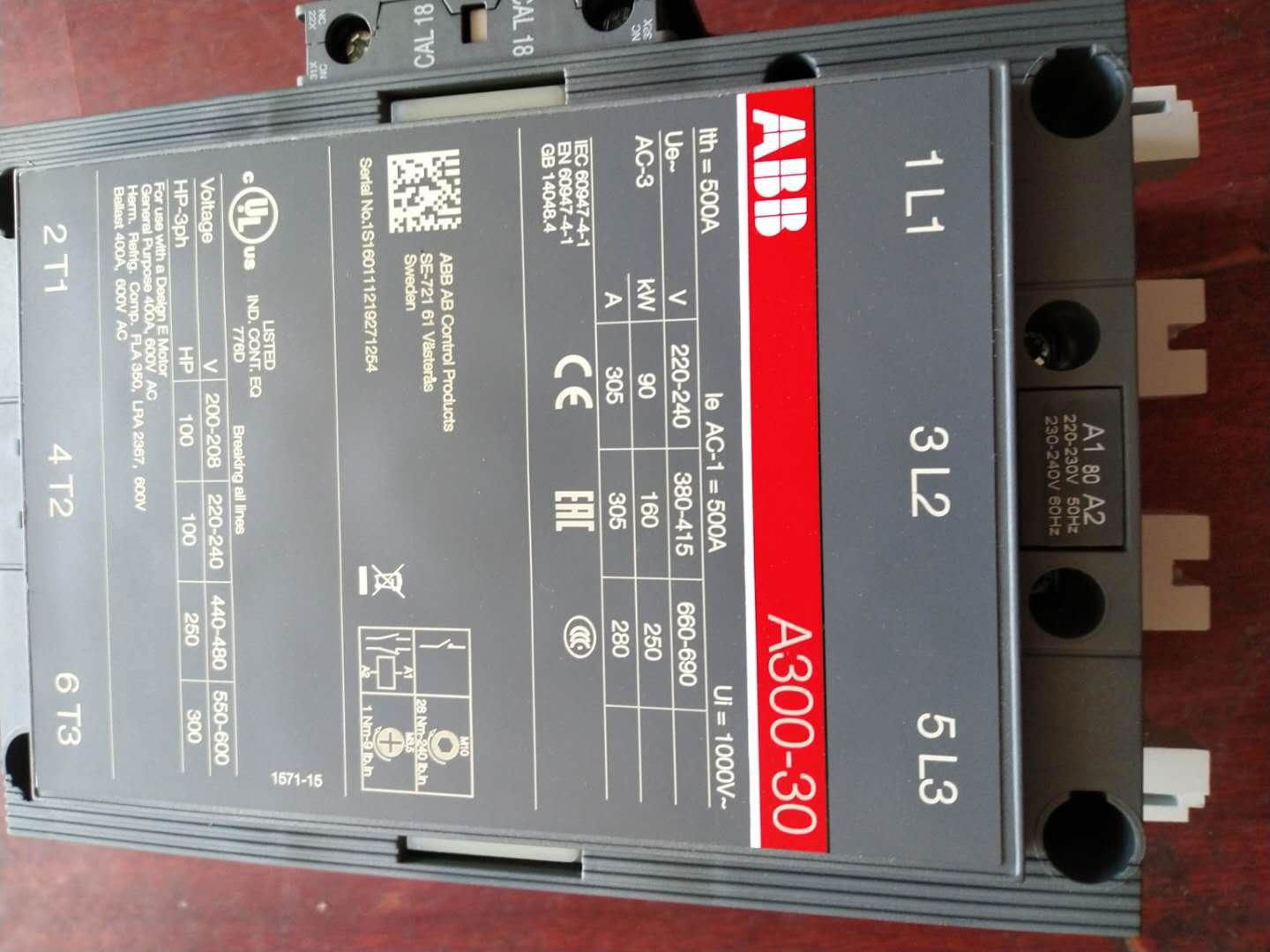 ABB A300-30   220/230 50HZ/230/240 60HZ接触器 2