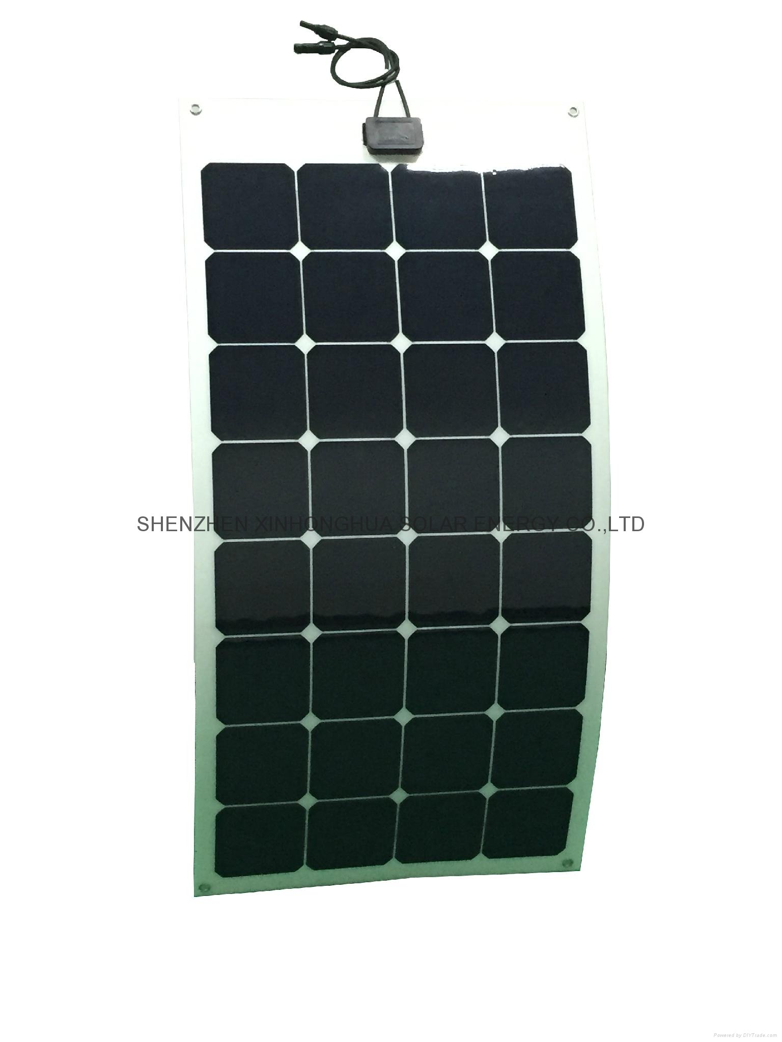 sunpower cell semiflexible solar panel for RV, boats 100W  2