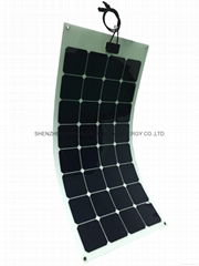 sunpower cell semiflexible solar panel for RV, boats 100W