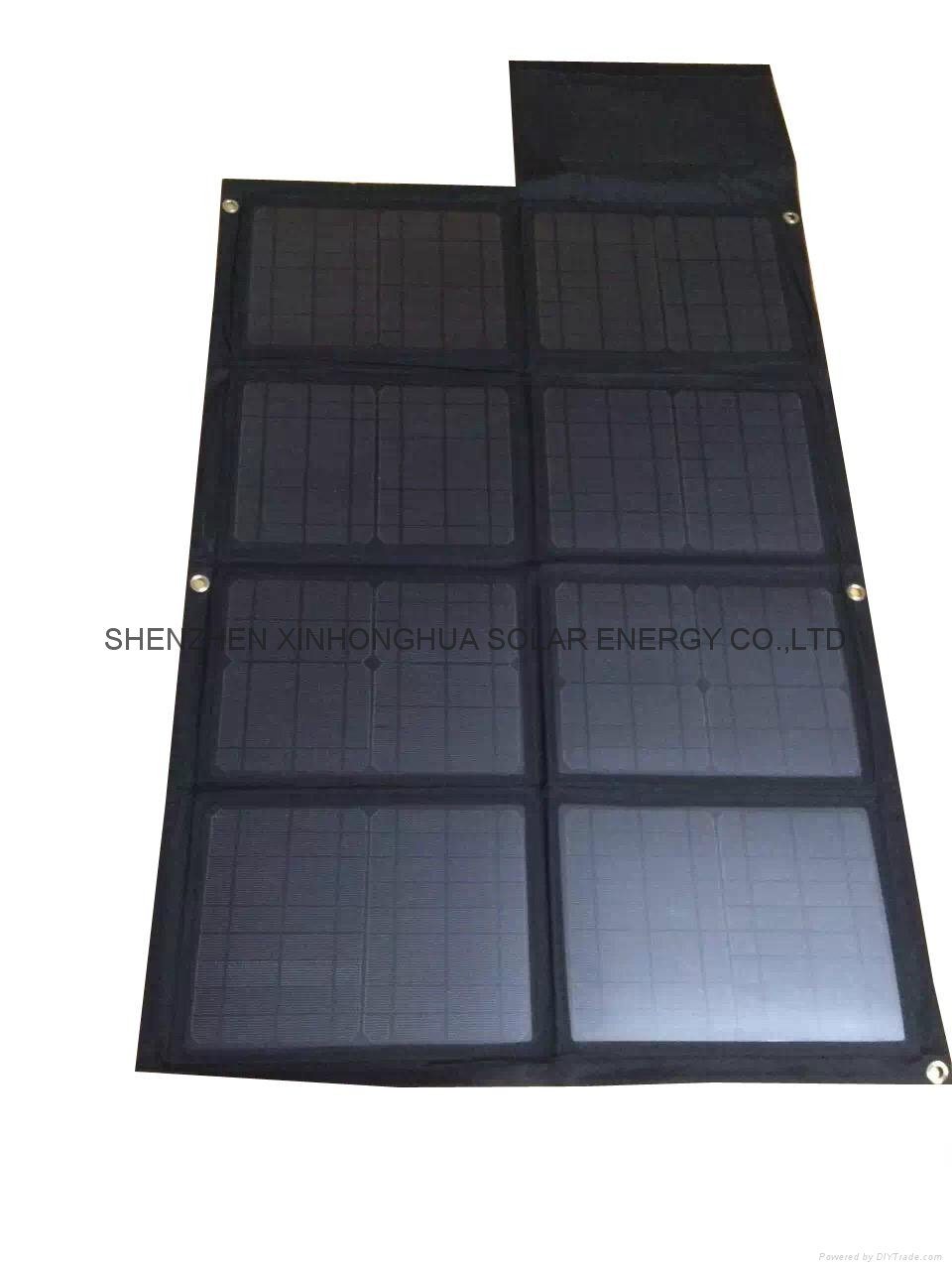 50W 60W 80W portable folding solar panel charger to charge 12V battery  4
