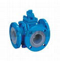 PTFE PFA FEP TEFLON ETFE LINED BALL VALVE 1