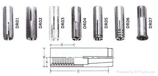 stainless steel drop in anchor(HSS-032) 2