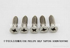 stainless steel self tapping screw(DIN7982)