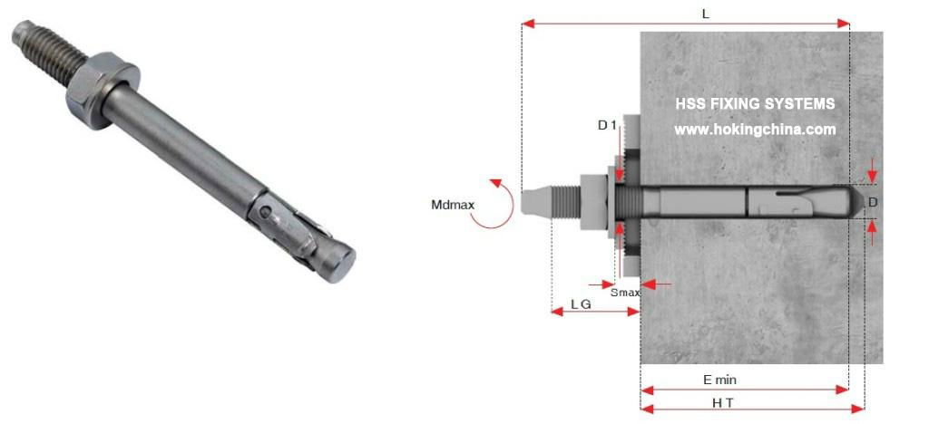 stainless steel wedge anchor(HSS-028) 2