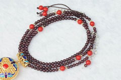 4A Burgundy Garnet Necklace 