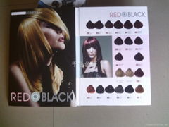 Production of Hair color swatches Hair color model