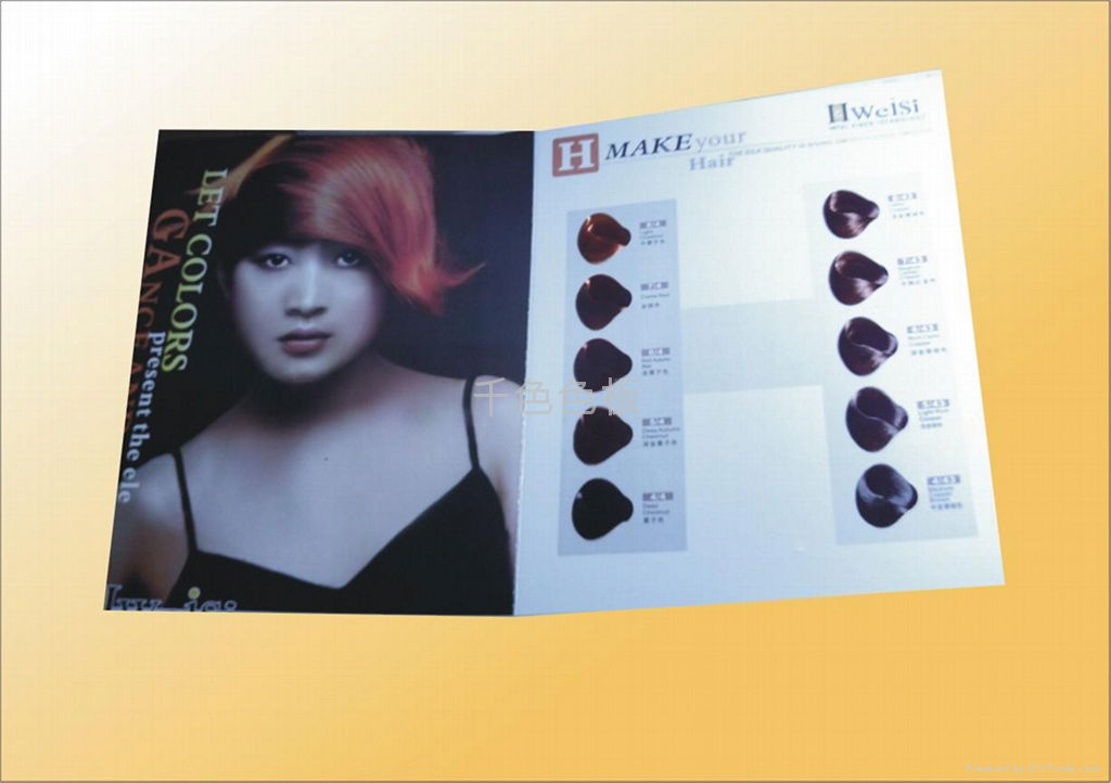 Hair cream color palette cards 4