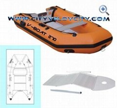 v-shaped inflatable boat