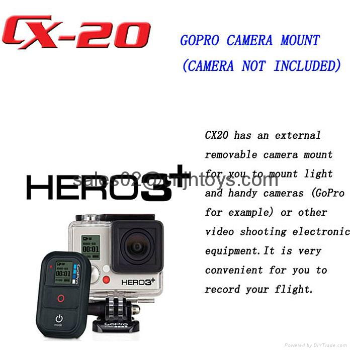 2015 Hotselling Cheerson Cx-20 2.4G 6-axis RC quadcopter with camera