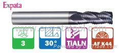 Three flute solid carbide roughing end mill