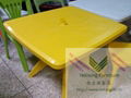 PLASTIC SQUARE TABLE AND CHAIRS 6