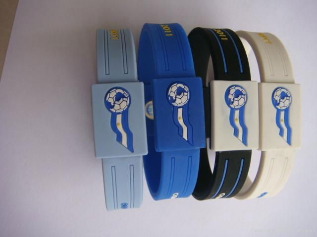 silicone bracelet custom design silicone  football sport bracelet 2