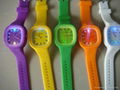 custom logo watch silicone jelly watch with LED flashing light for US market 2