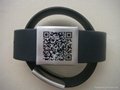 Unique QR Code silicone bracelet with metal plate 2