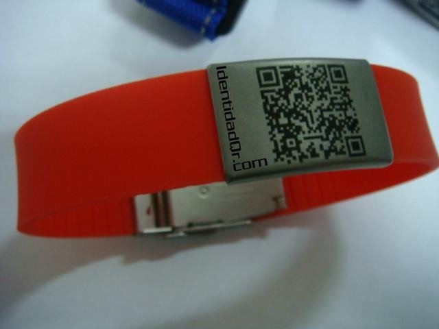 Silicone Medical  ID Bracelets with metal clasp 4