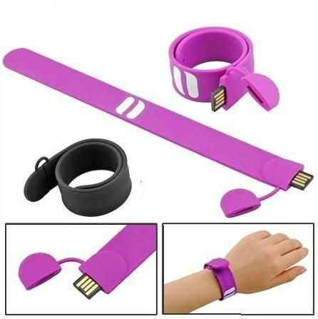 new arrival  silicone slap USB wristband 