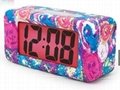  Leopard case digital square alarm table clock with silicone case 2
