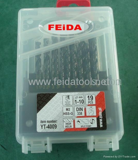 19pcs hss drills in pp box