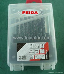 19pcs hss drills in pp box